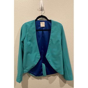 PINS AND NEEDLES Blue Aqua Blazer